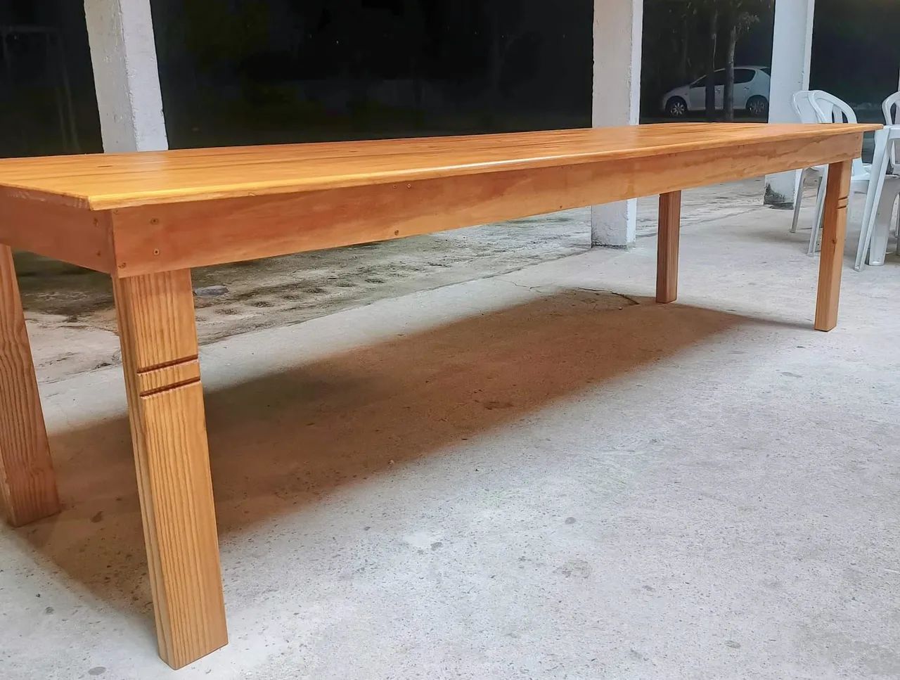 Mesa de madeira maciça 3,00x90 NOVA - Foto 2
