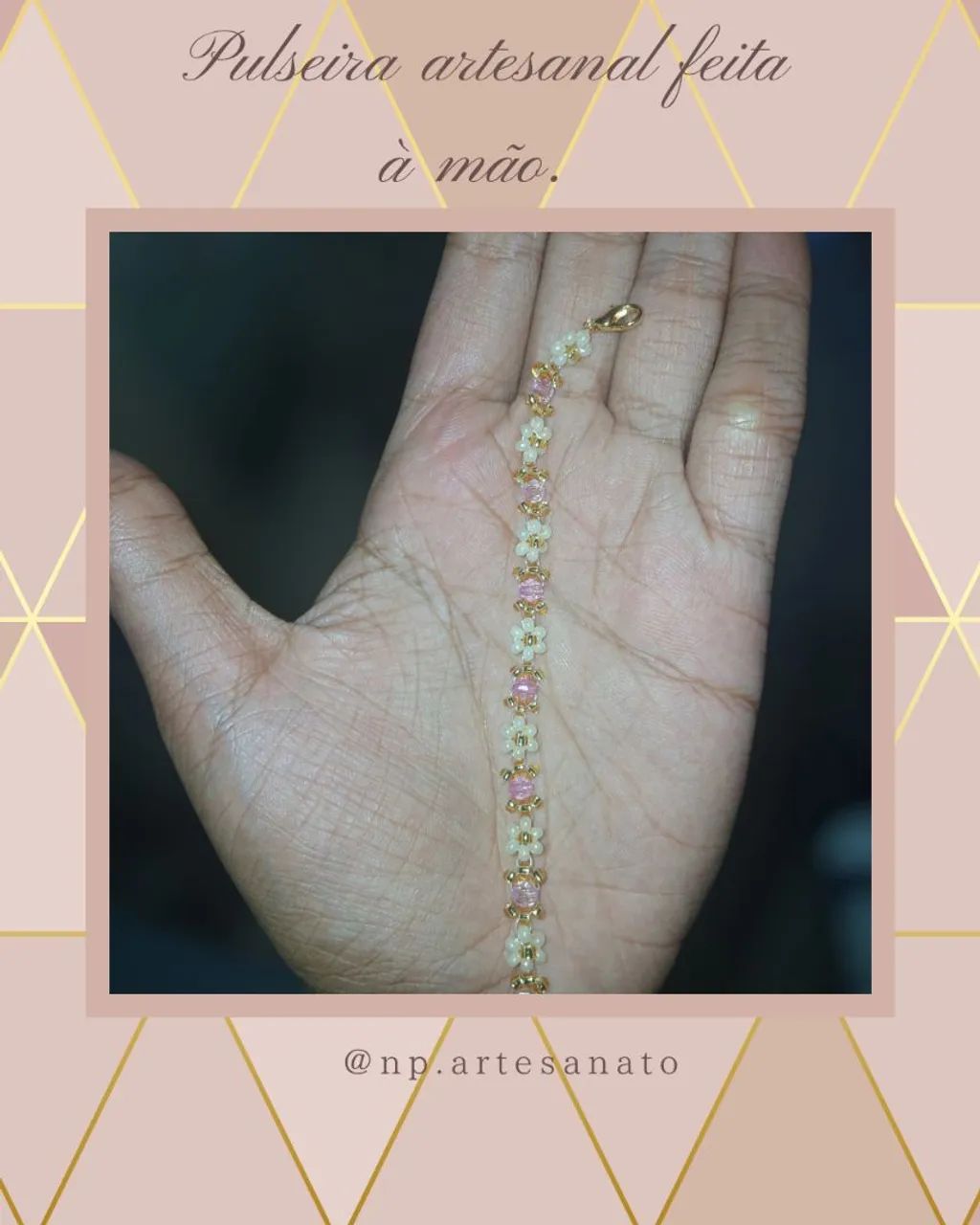 Pulseira artesanal feita à mão 