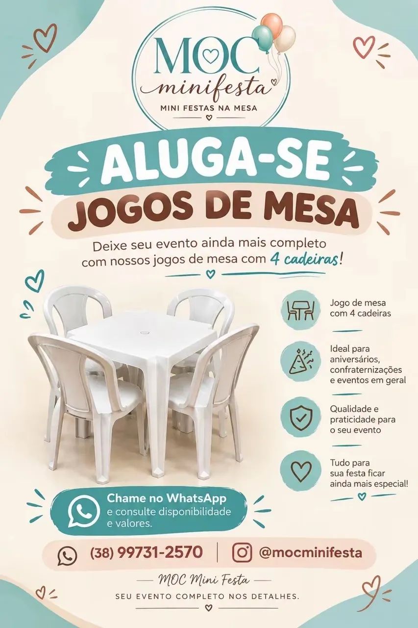 ALUGAMOS KIT MINI FESTA E JOGOS DE MESAS - Foto 2