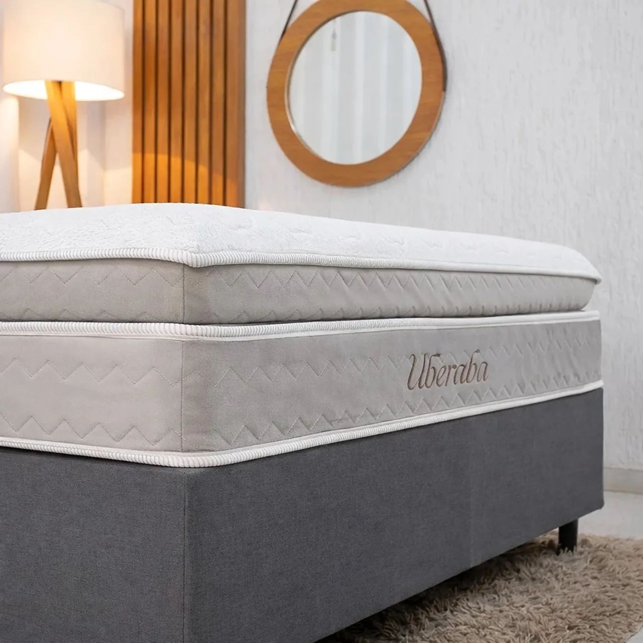 Colchão Casal Espuma Viscoelástica + Base Box Simples rf543 - Foto 2