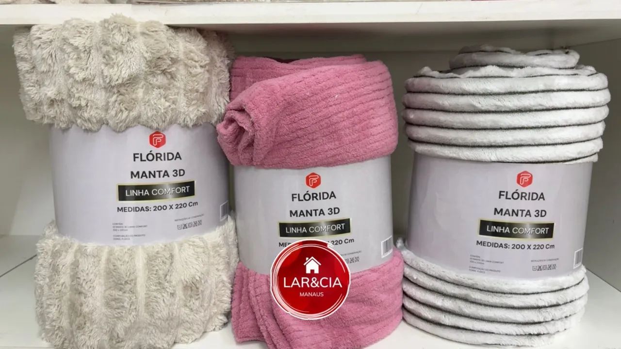  Kit com 3 Mantas Premium Aveludadas  - Foto 4