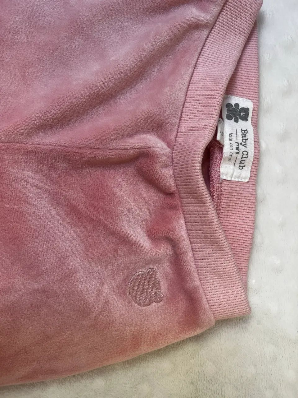 Conjunto infantil de frio rosa camurça 