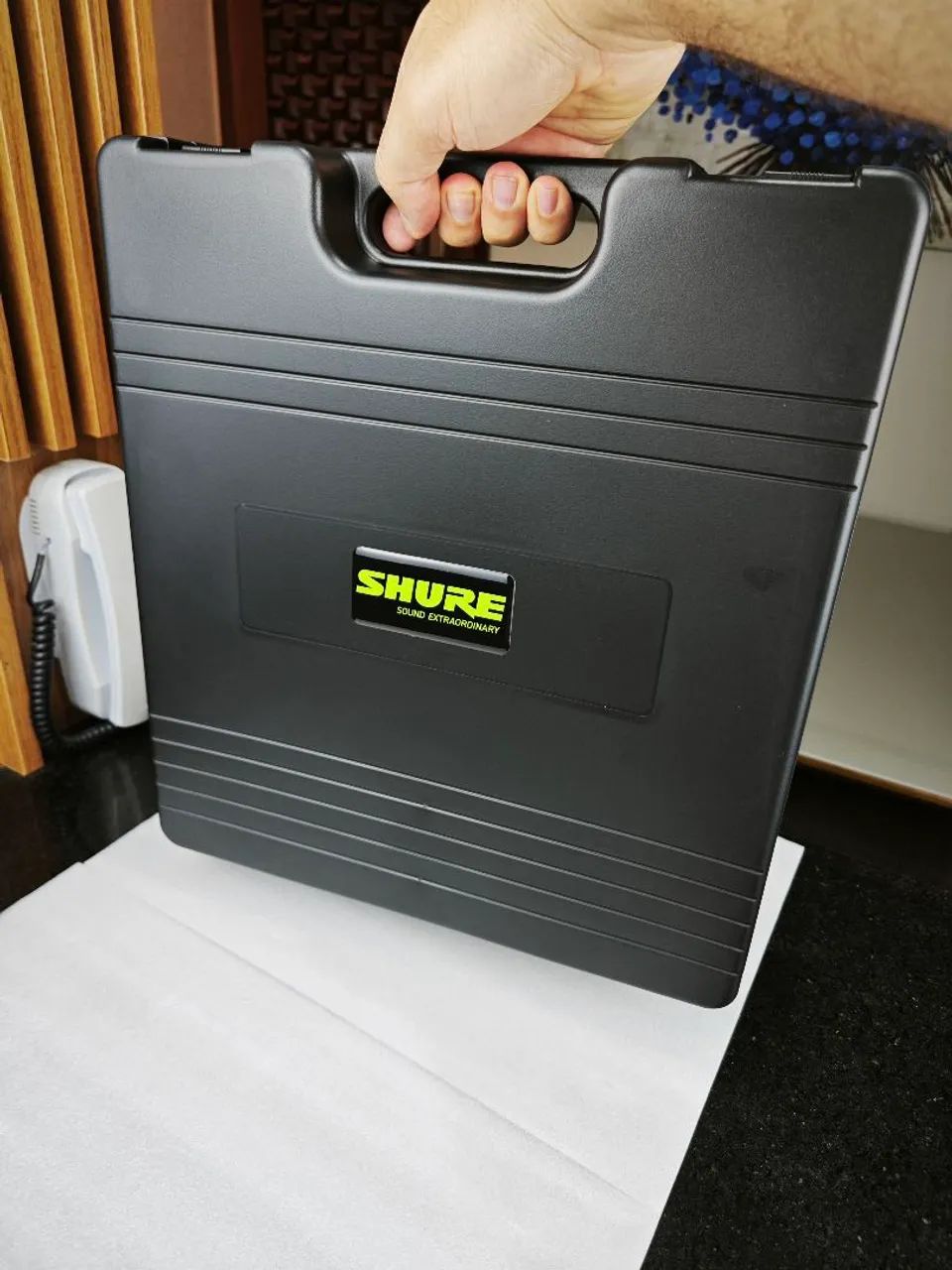 CASE PARA MICROFONE DUPLO COM LOGO SHURE - Foto 5
