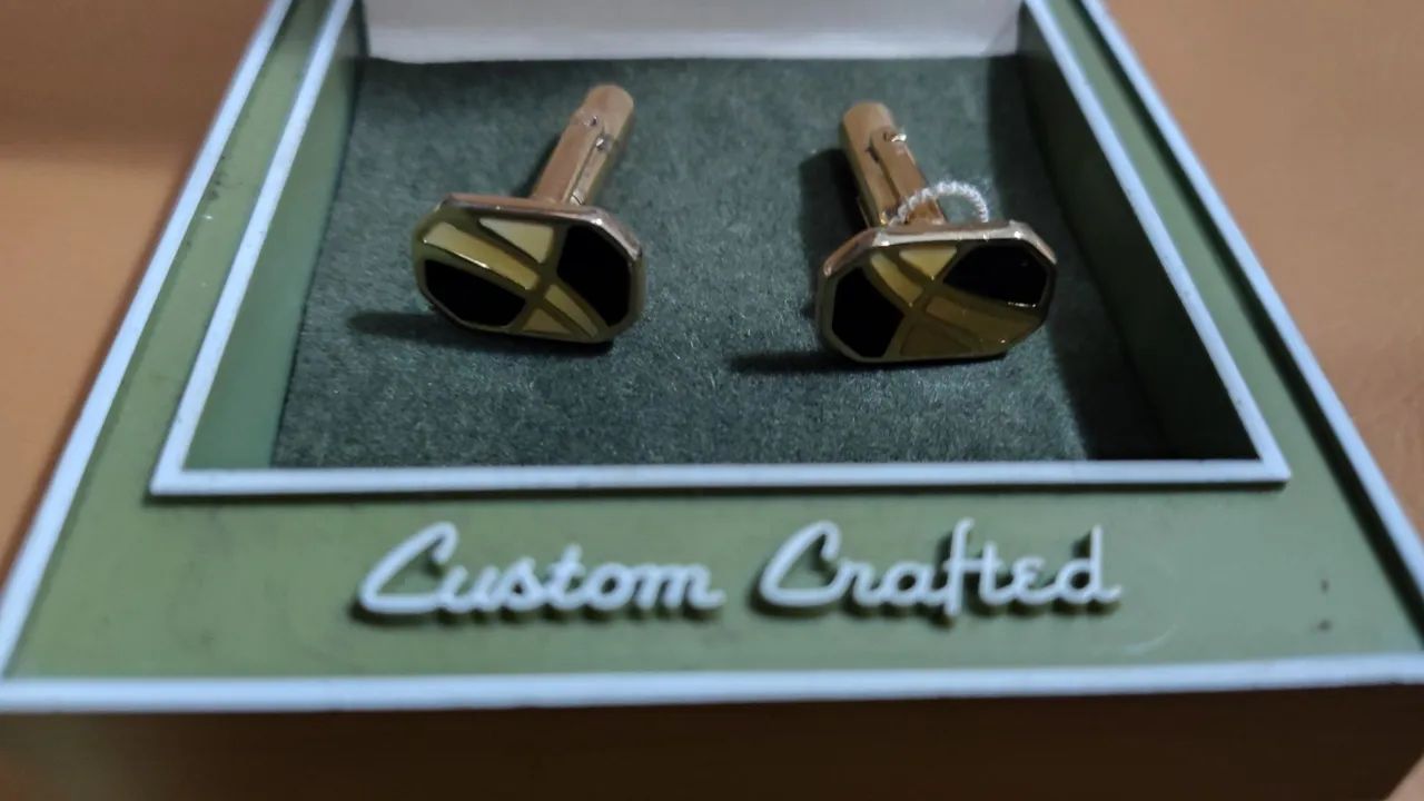 Abotoaduras Vintage Custom Crafted Com Estojo Alsten Anos 50 - Foto 2