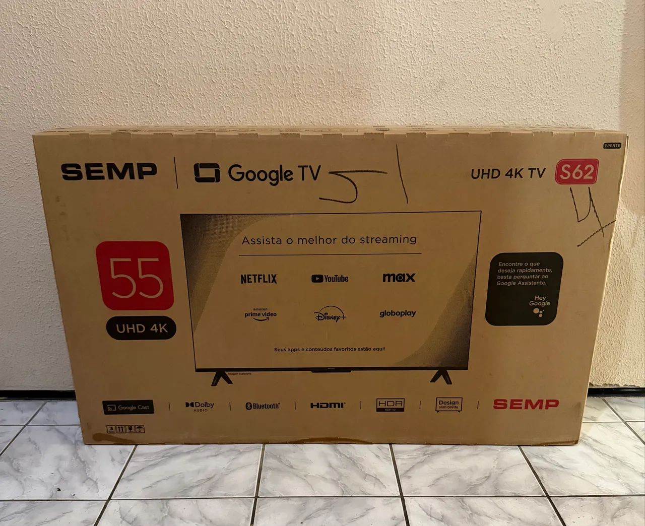 Smart TV SEMP 55 polegadas Lacrada 