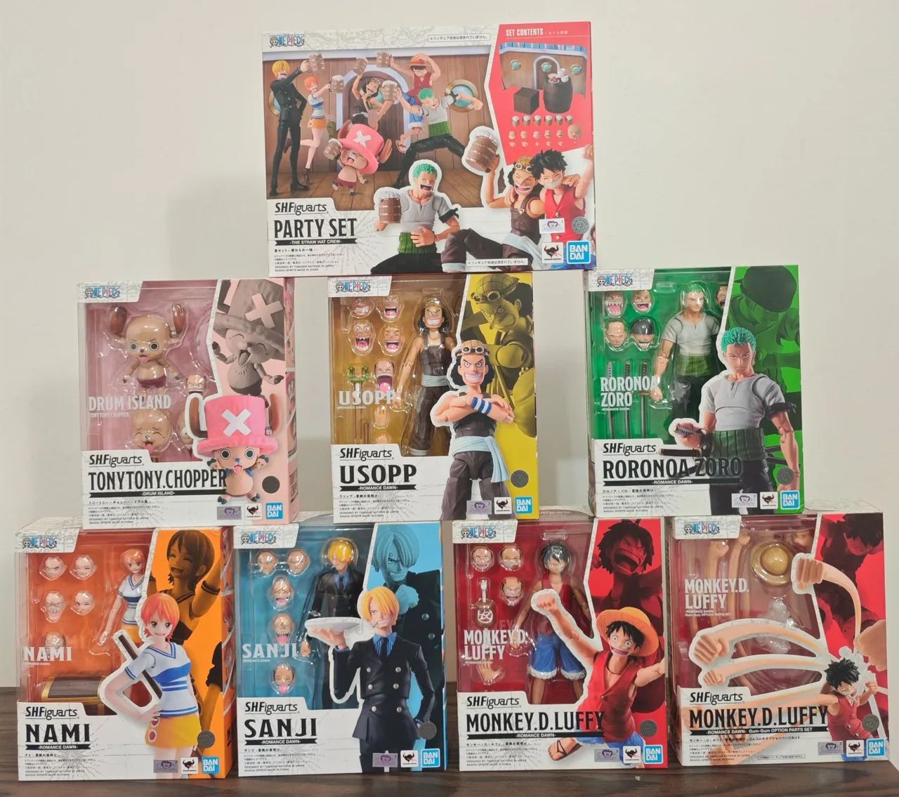 S.H.figuarts One Piece R.down - PackSet x08 - NOVOS