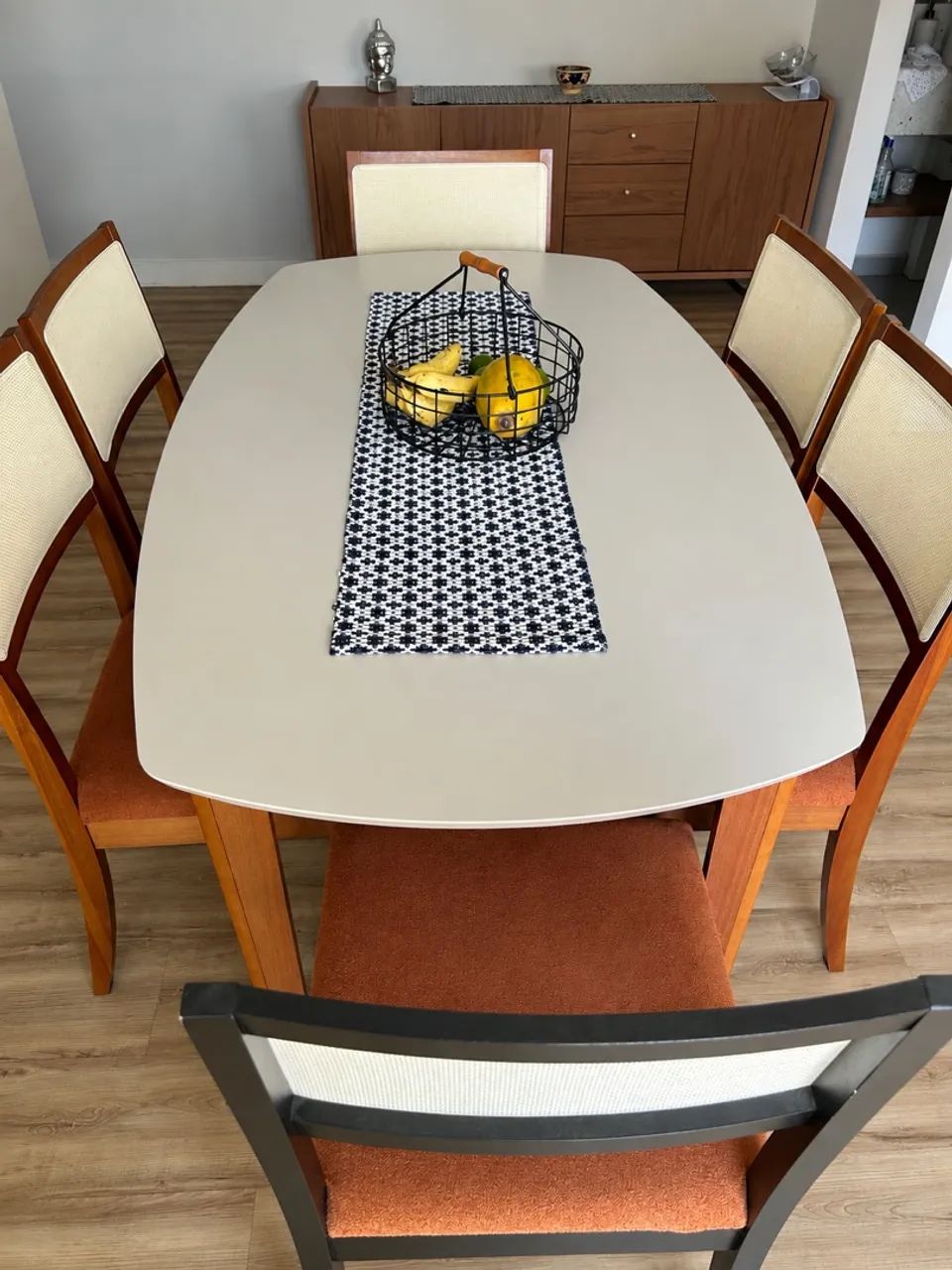 Mesa de jantar 1,60m + 6 cadeiras Tiê CabeCasa MadeiraMadeira - Foto 3