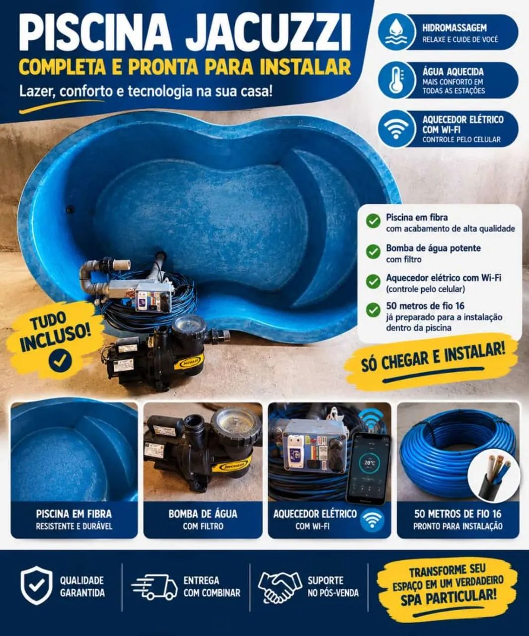 Jacuzzi completa ou piscina como vc quiser 