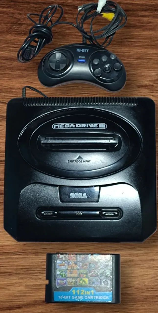 Vendo Mega Drive 3 Tectoy + 1 Controle + Cartucho com 112 jogos.
