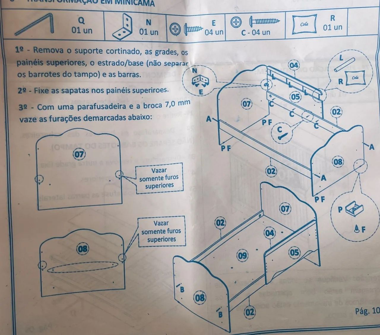 Berço 3 em 1 + colchão e travesseiro.  - Foto 3