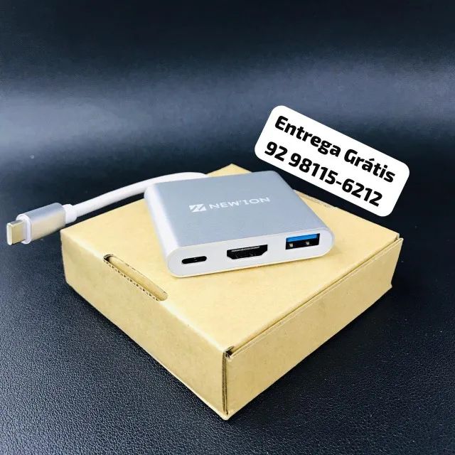 Adaptador Type C 3 Sa ídas - Foto 2