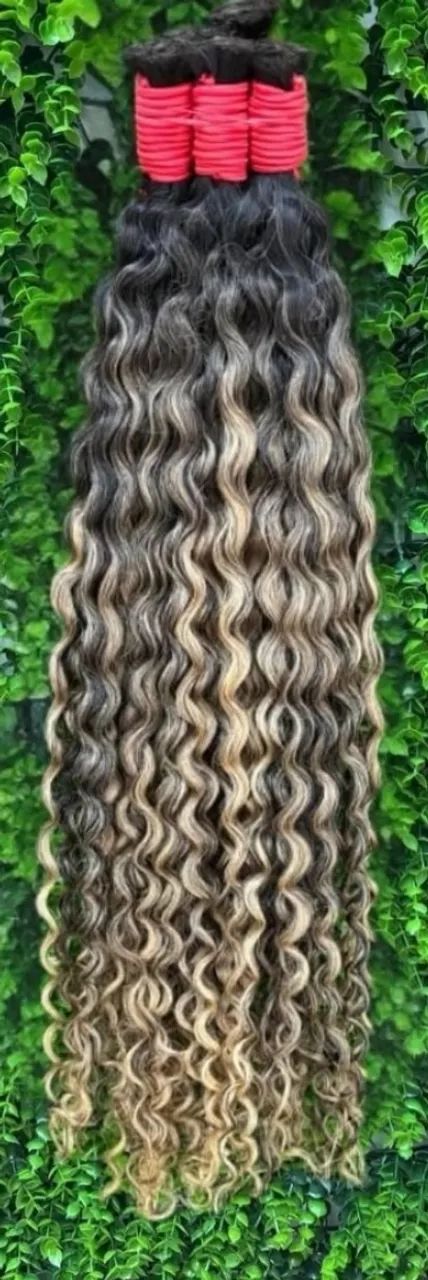 Cabelo cacheado humano com luzes/mechas  - Foto 3