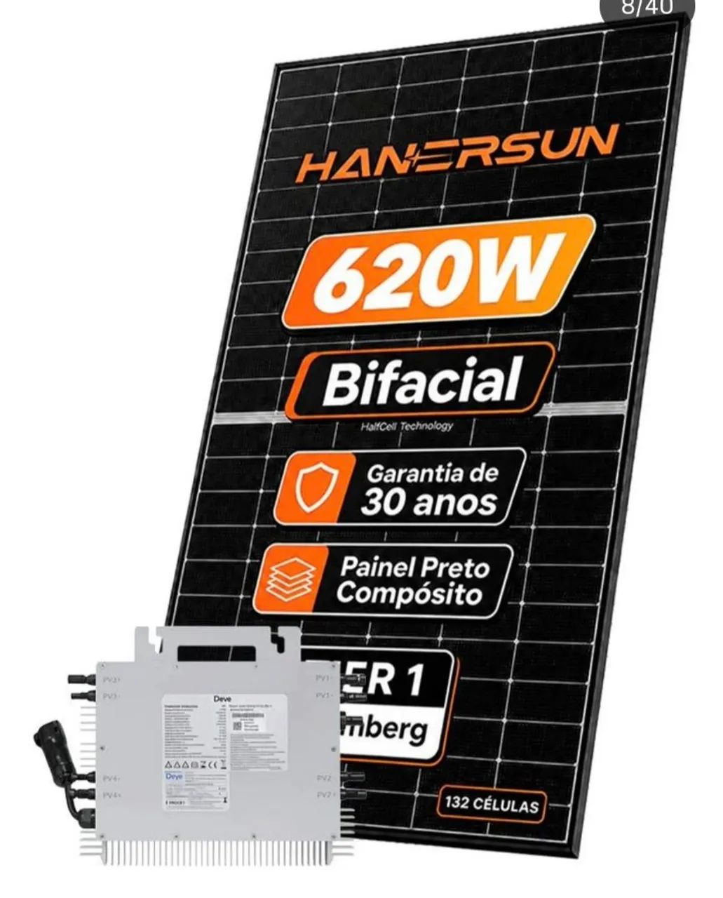 Placa Solar 630w Nova - Foto 2