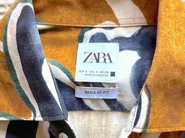 Camisa Florida Estampada Zara Carnaval 100% algodão P - Foto 4