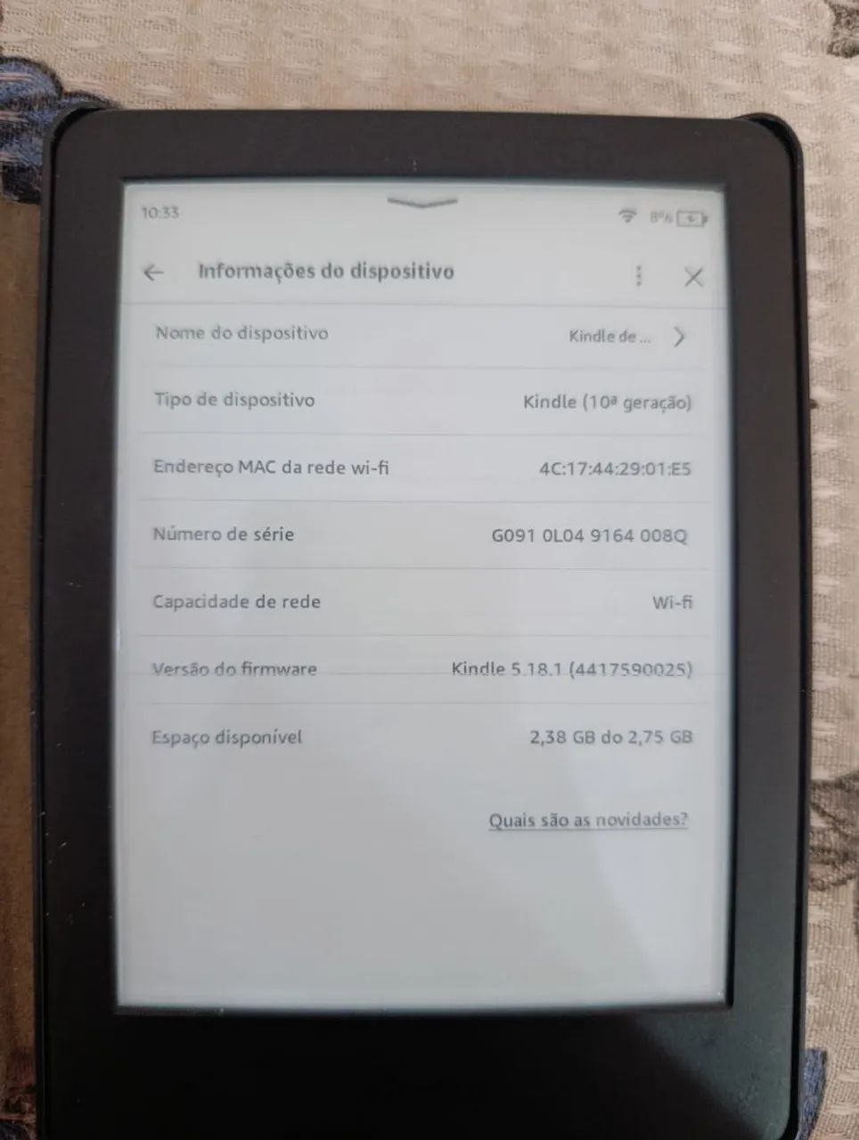 Kindle 10° geração 