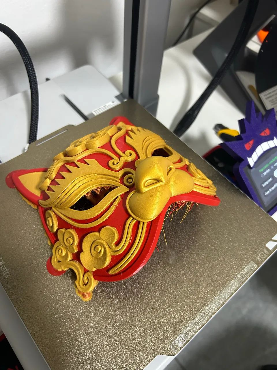 Máscara decorativa impressão 3D gato - Foto 2