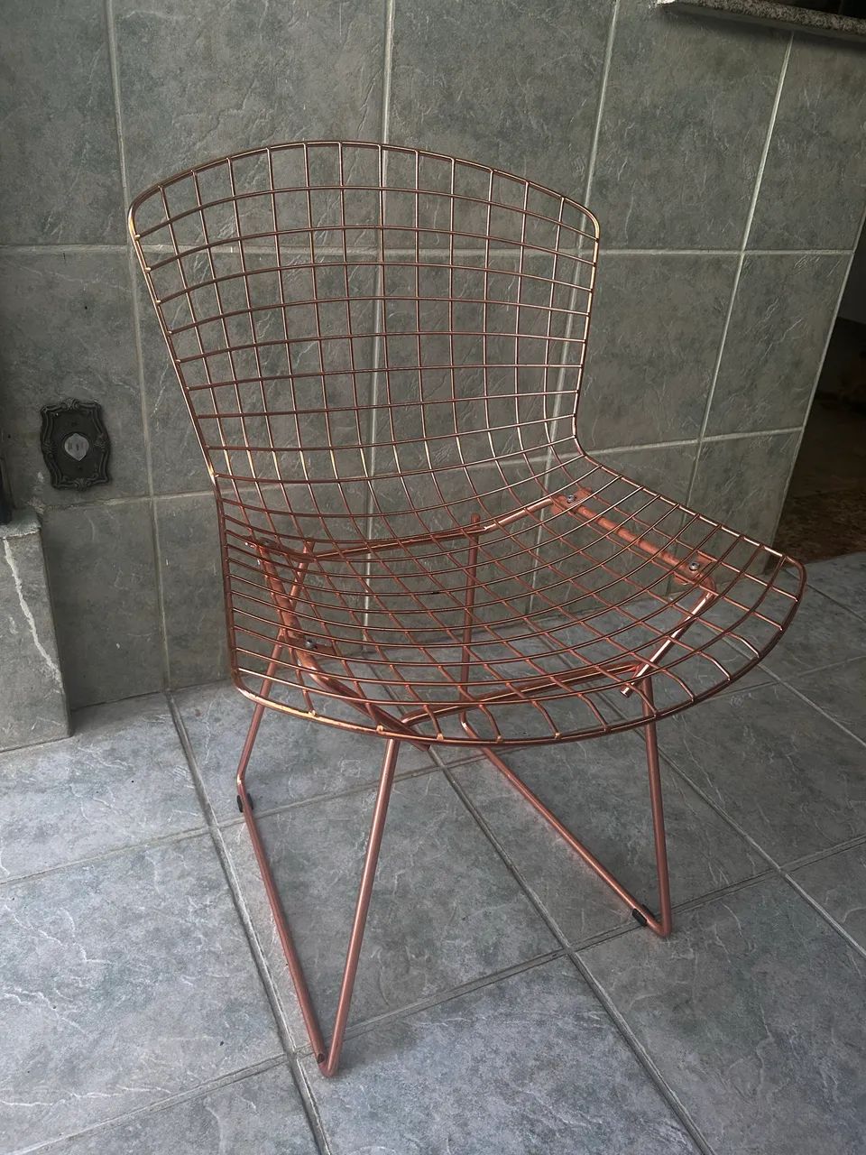Cadeira Bertoia Aramada Dourada Tok Stok