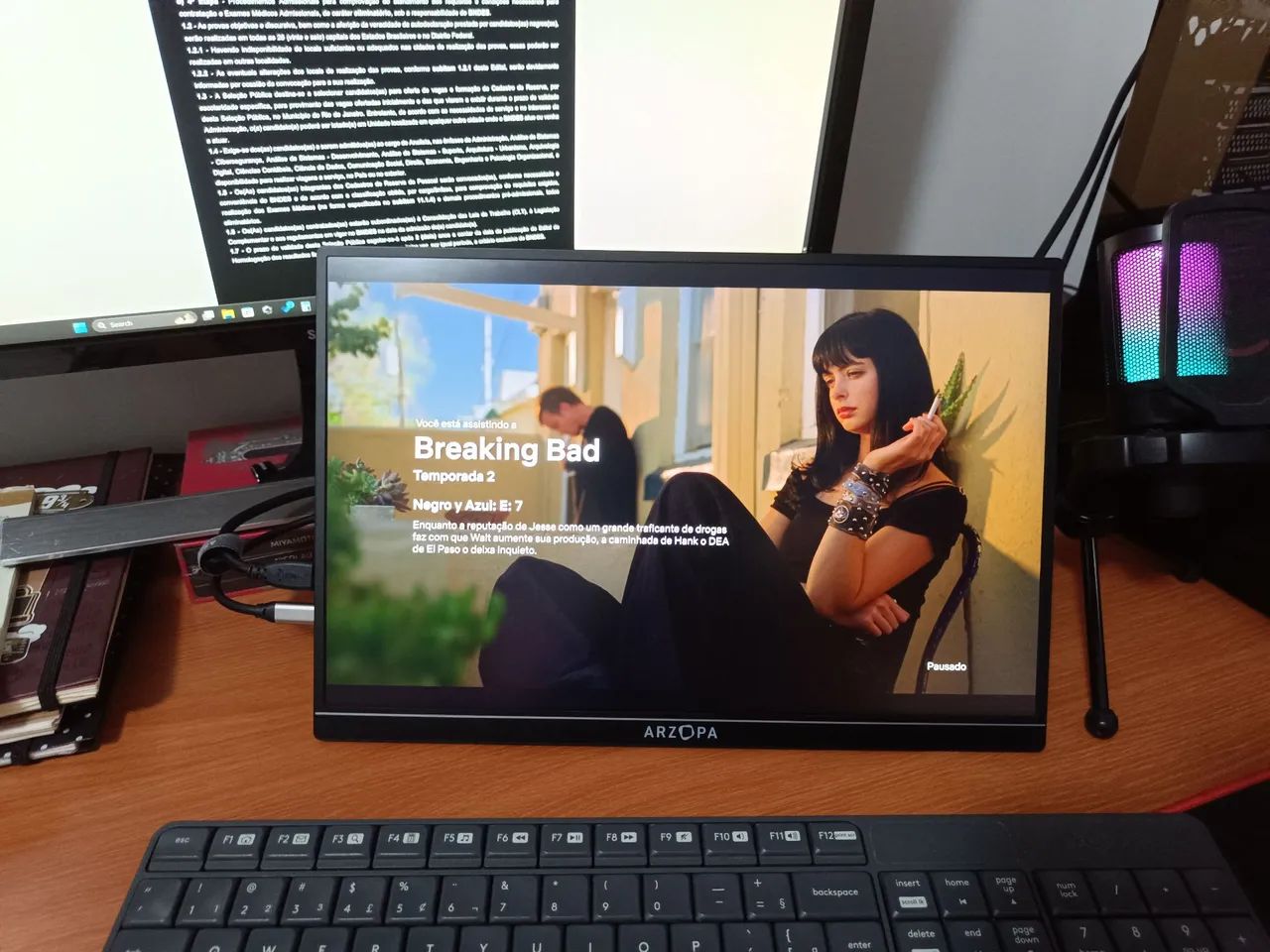 Monitor Portátil 144hz Arzopa 16.1 polegadas  + CAPA