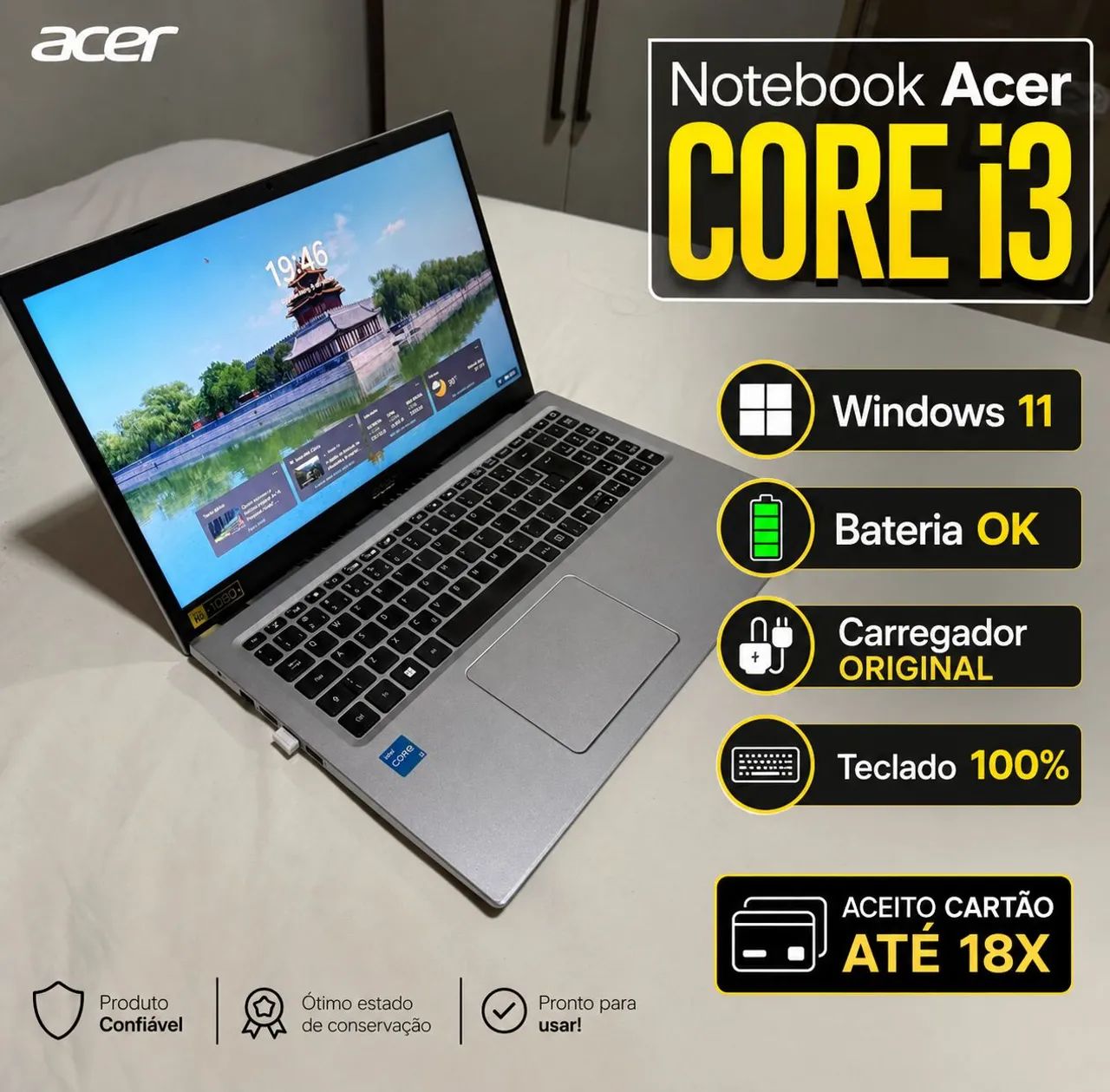 Notebook Acer Core i3 | Oportunidade pra Hoje 