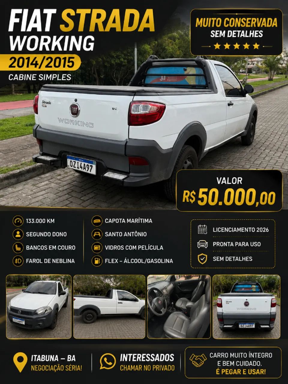 Fiat Strada Strada Working 1.4 mpi Fire Flex 8V CS 2015