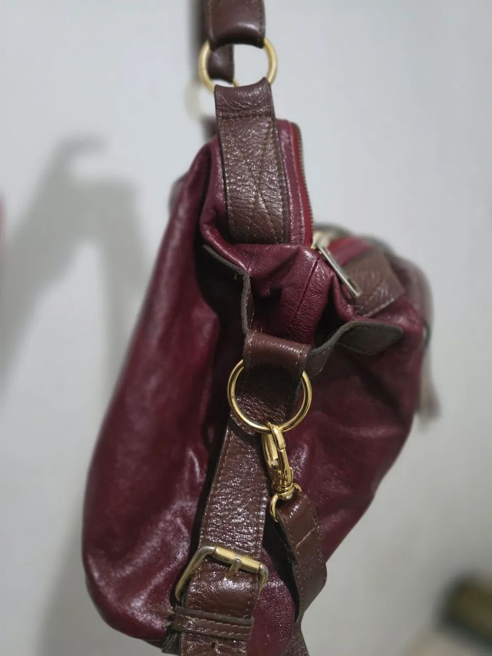 Bolsa couro forrada com bolsos - Foto 4
