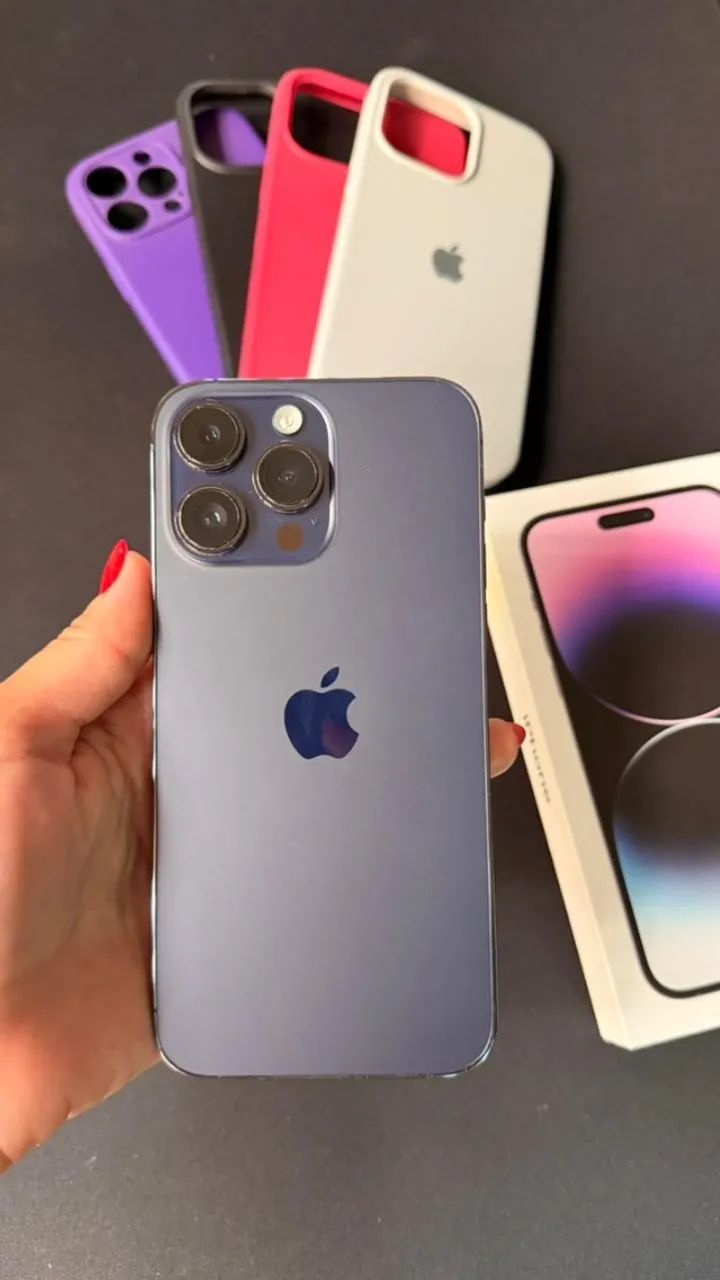 Iphone 14 pro max 128 GB Roxo Único Dono - Foto 3