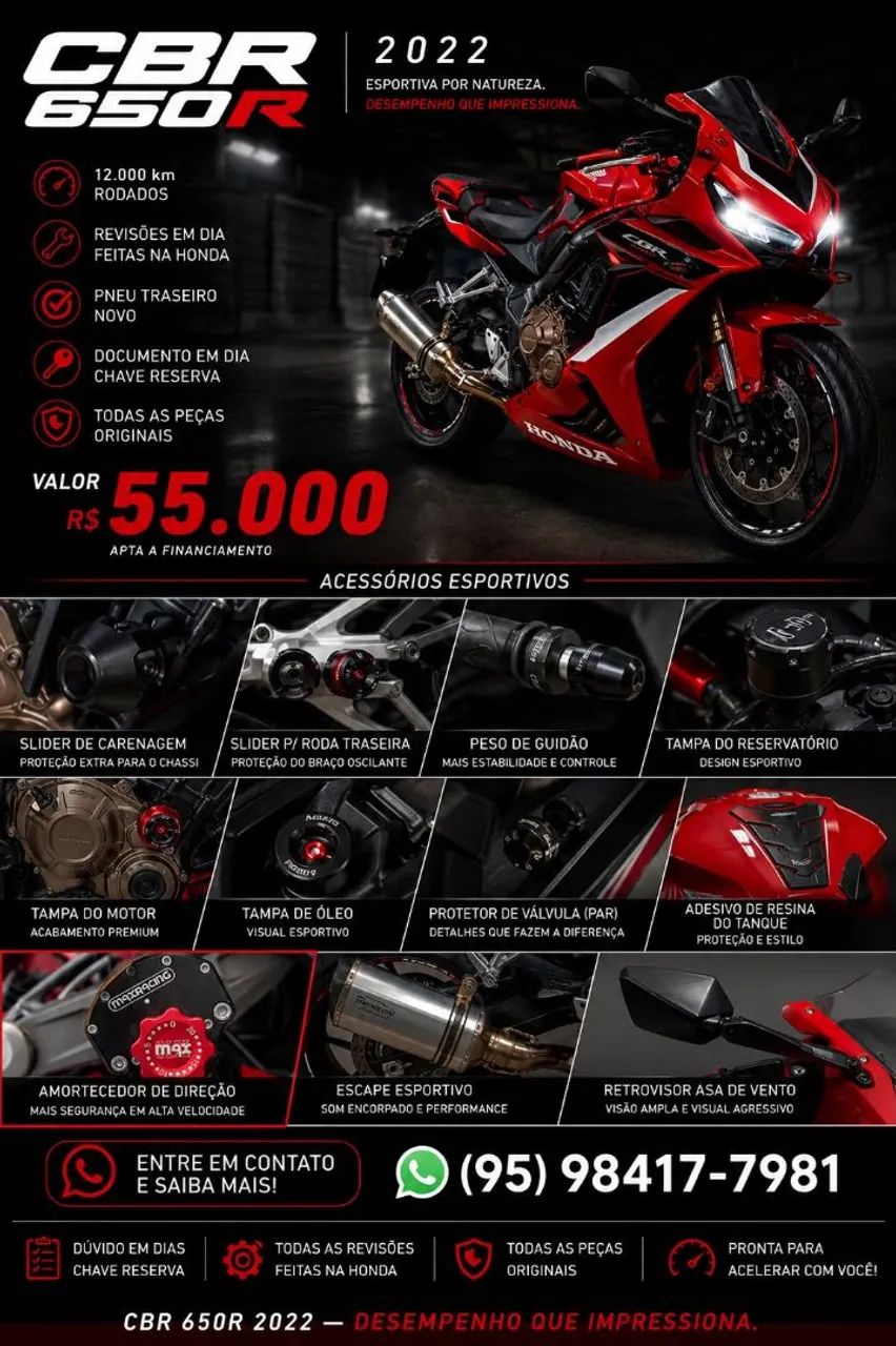  HONDA CBR 650R 2022 - Foto 4