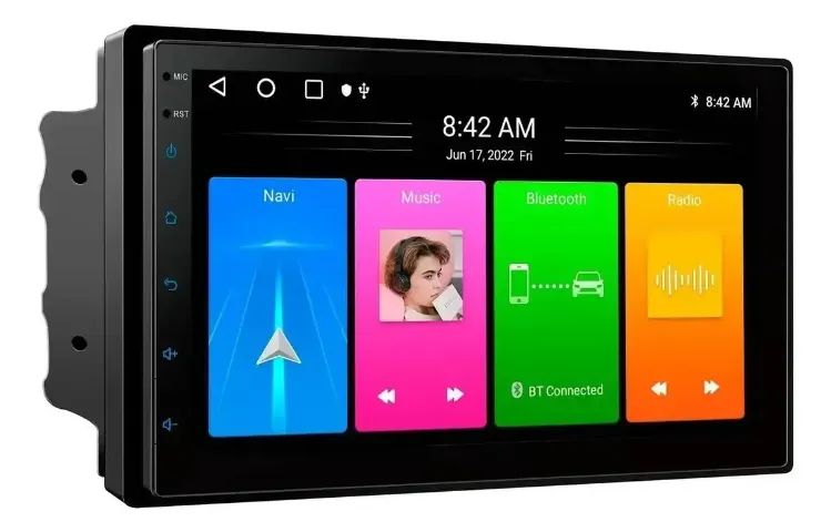 2台　hy Multimídia 2 Din 7 pol Ips H-tech HT-7210CAG2 Carplay Android Auto
