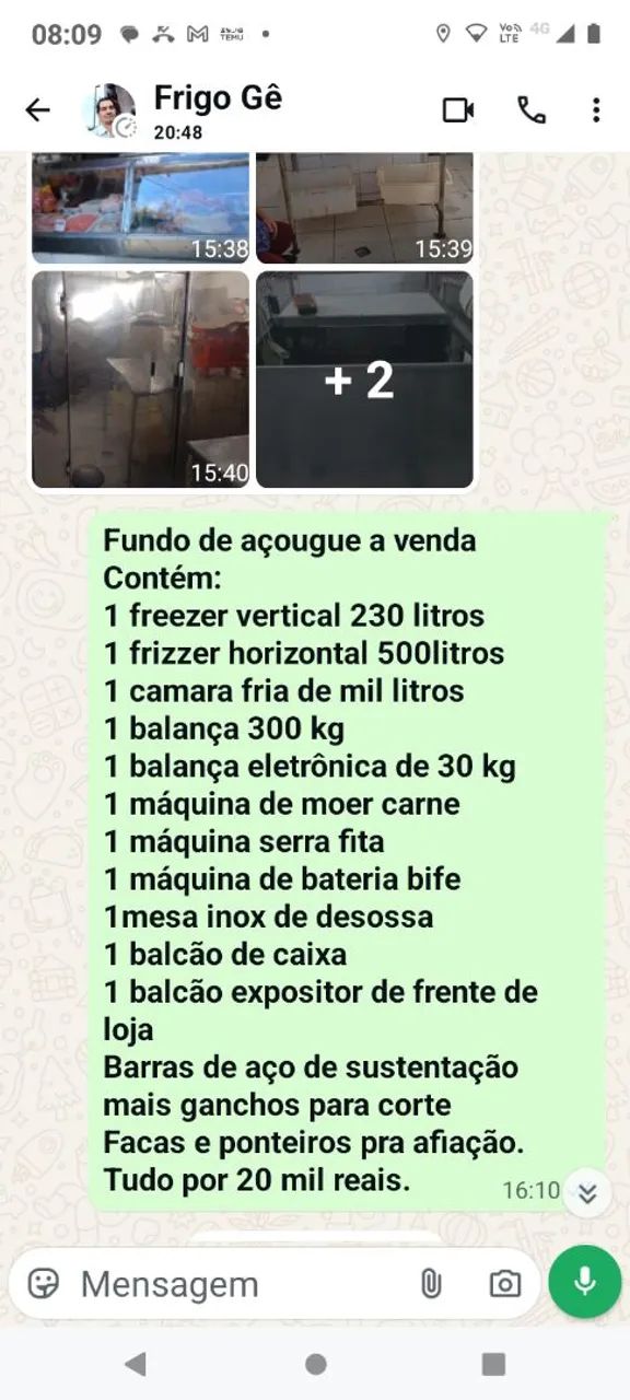 Itens de  Açougue a venda em BH 