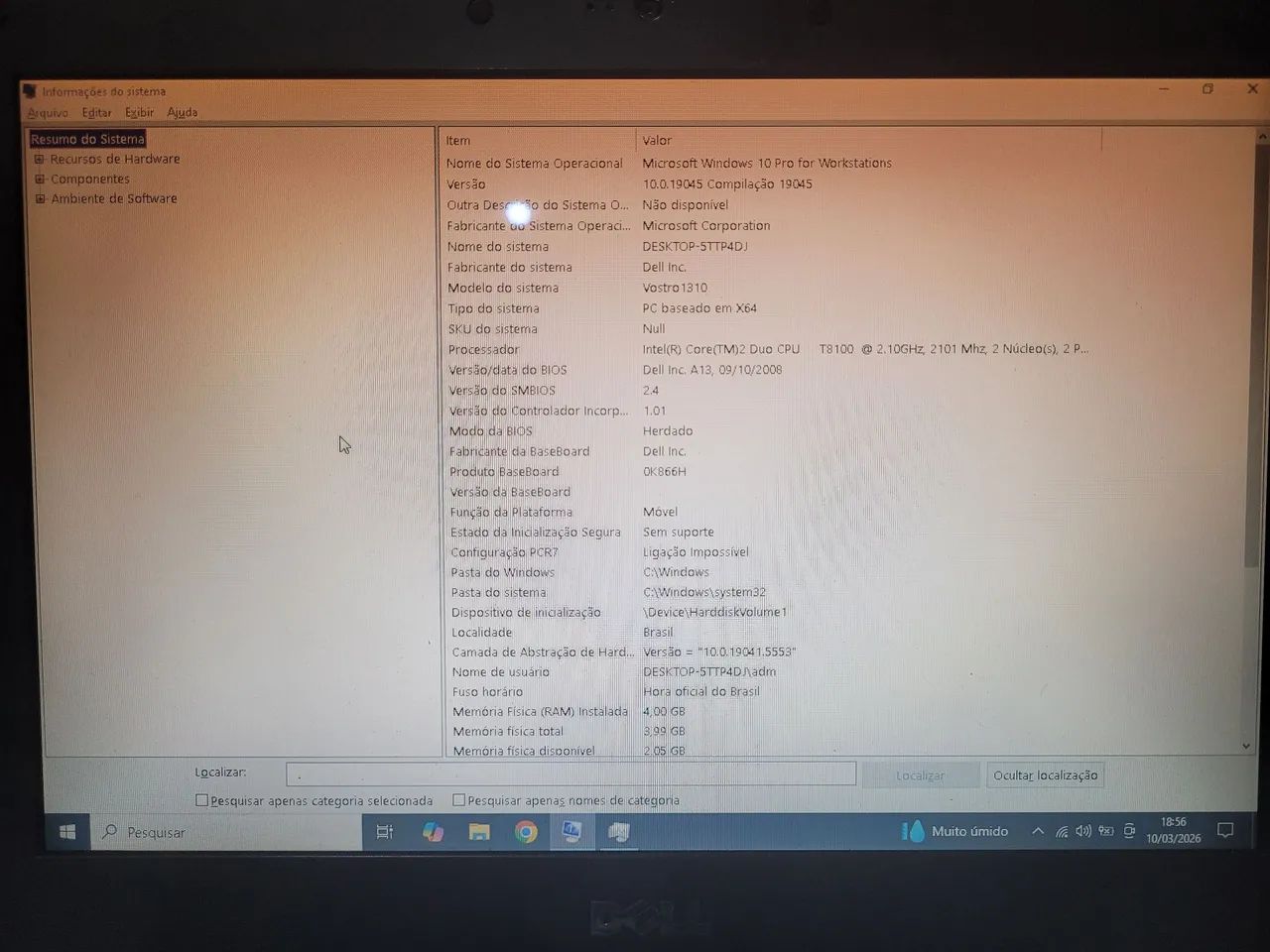 Notebook dell vostro 1310 4gb hd240 funcionando ok colecao com carregador sem bateria - Foto 2