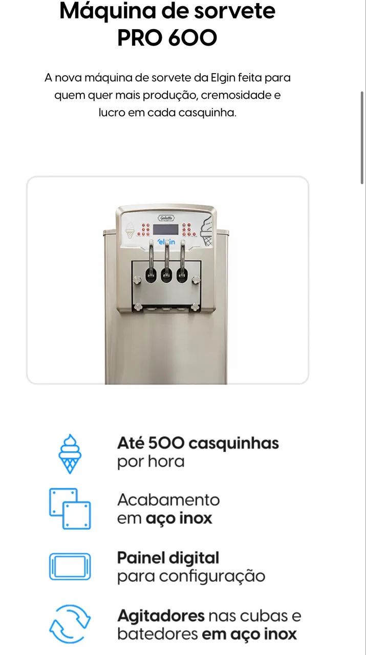 Máquina sorvete Elgin - Foto 4
