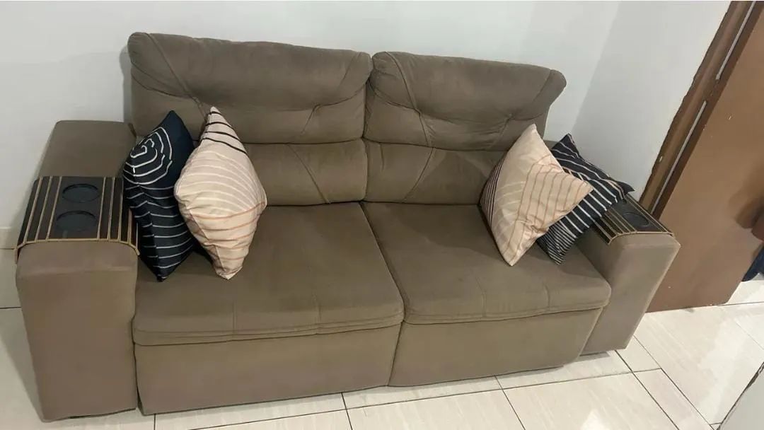 sofa retrátil reclinável 3 lugares