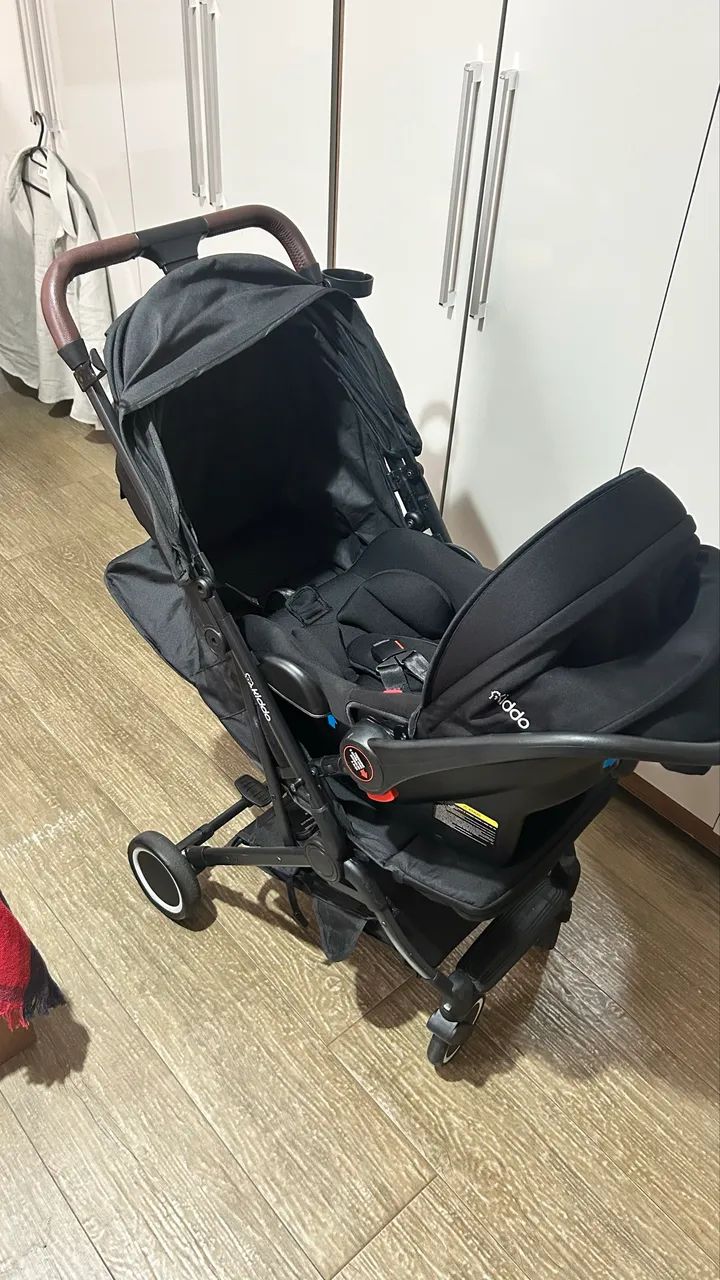 Kit Travel System Kiddo - Carrinho + Bebê Conforto + Base Veicular - Foto 4