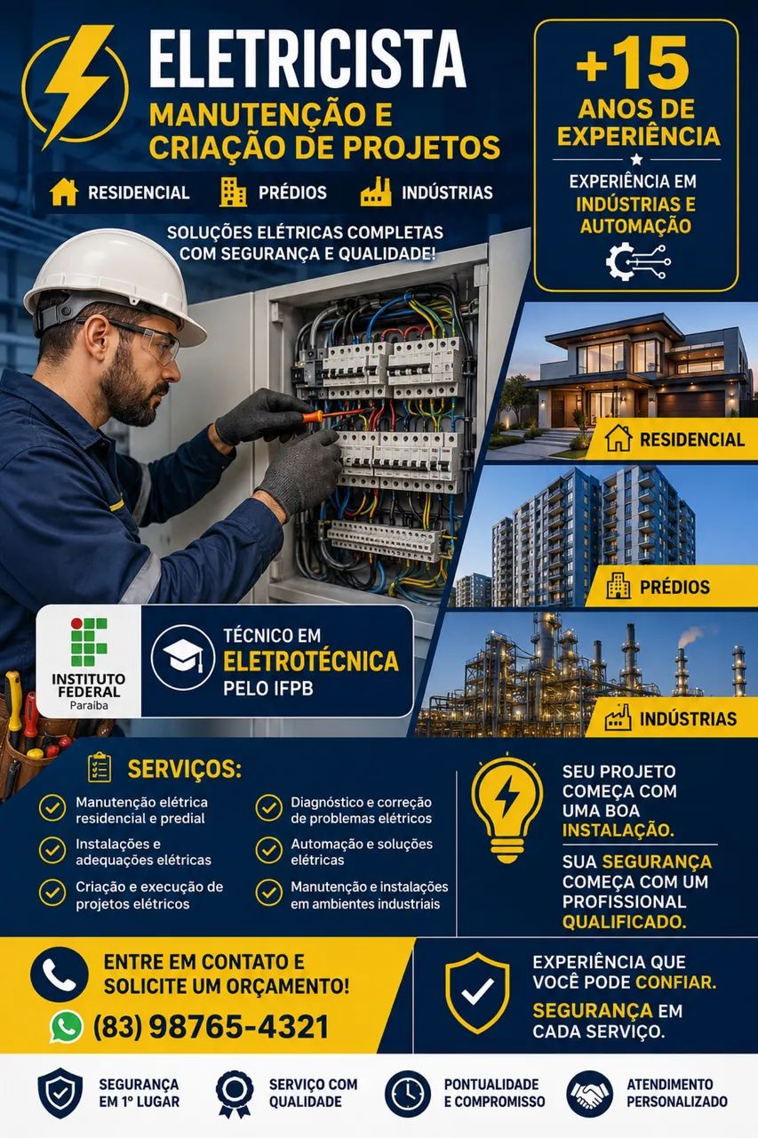 ? ELETRICISTA | MANUTENÇÃO E PROJETOS ELÉTRICOS