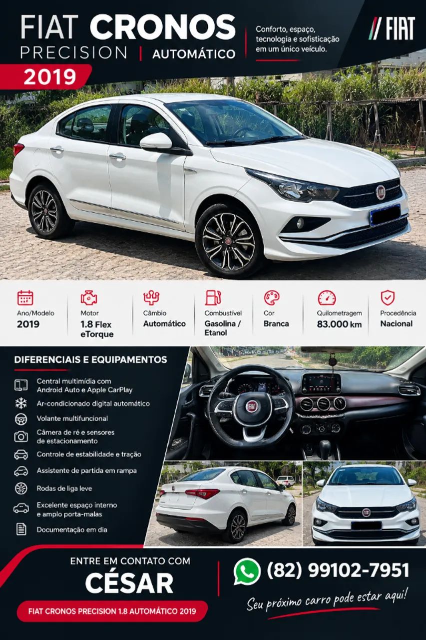 Fiat Cronos Precision 1.8 16V Flex Aut. 2019