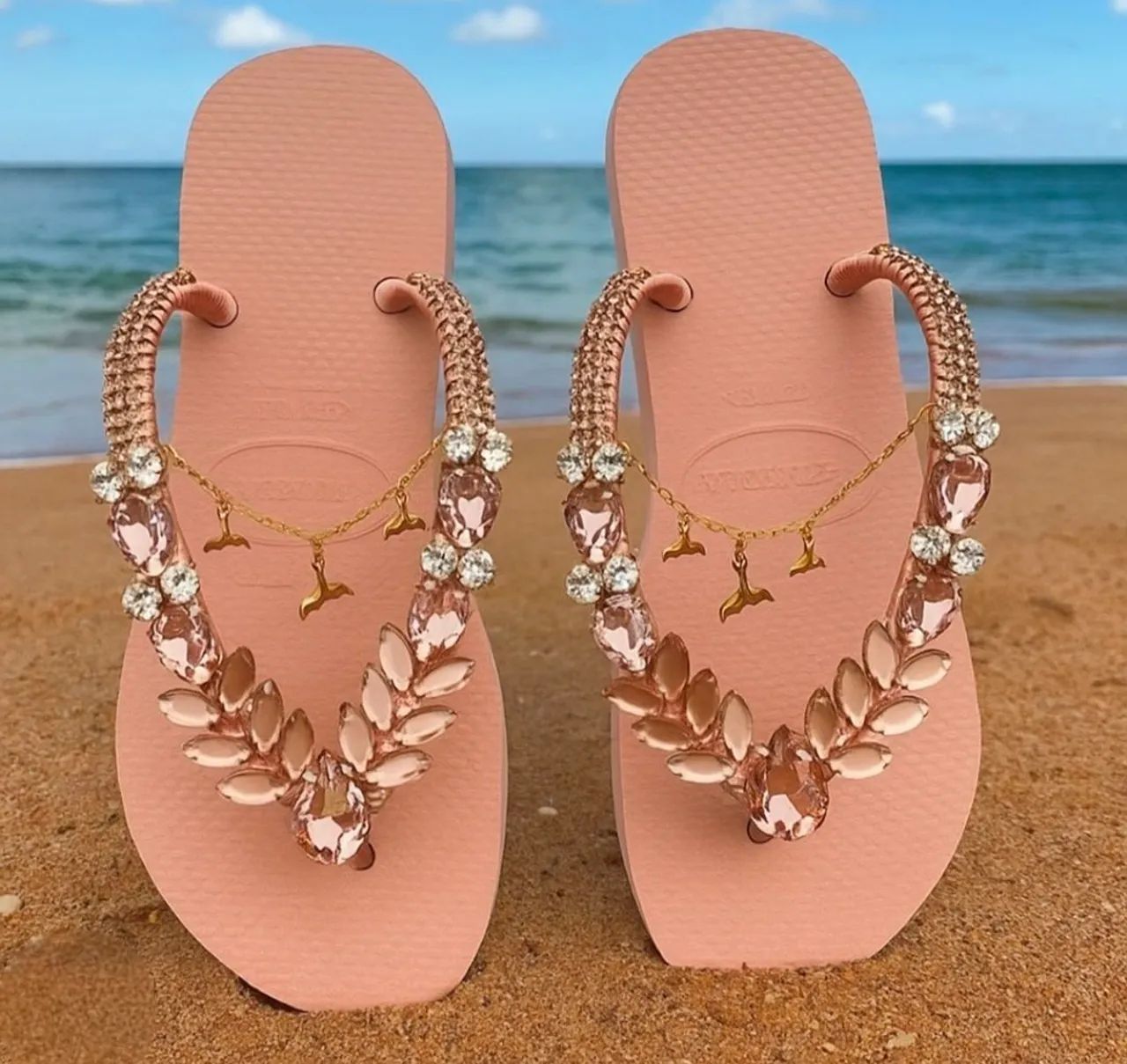 Lindas Havaianas decoradas  - Foto 2