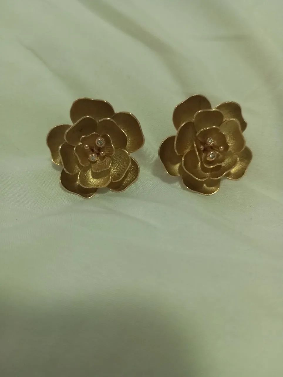 brincos ouro 18 alta joalheria - Foto 3