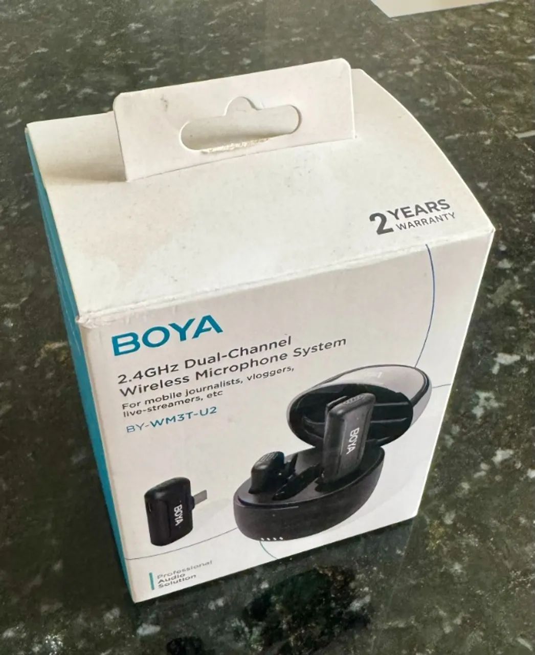Microfone de Lapela Boya Usb C Preto