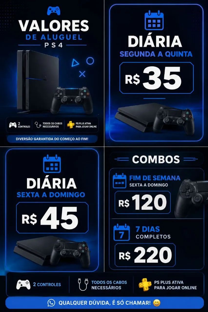 ALUGA-SE PS4