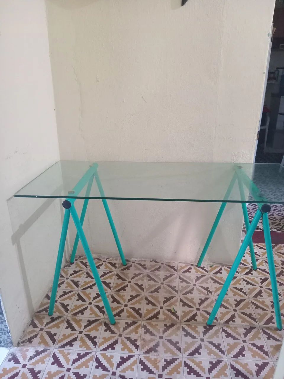 Mesa/vidro/escrivaninha tok stok