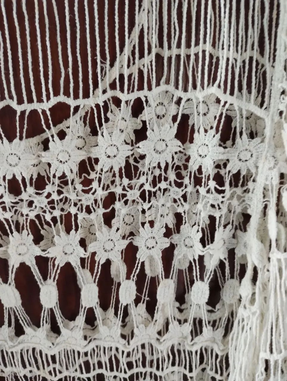 Saída de Praia em Crochê Off-White - Estilo Boho - Foto 4