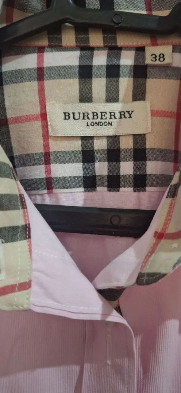 Camisa social burberry rosa - Foto 2