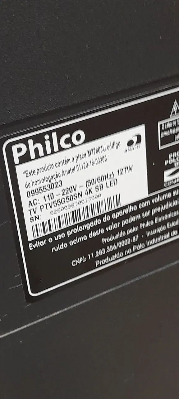 SMART TV PHILCO 4K 55 POLEGADAS  (NÂO FUNCIONA)