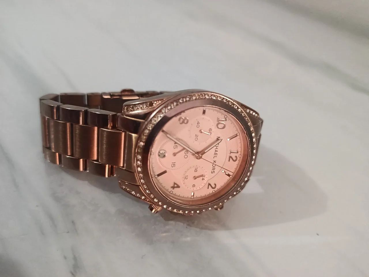 Michael Kors MK5263 Rose Gold Com Cristais Original - Foto 4