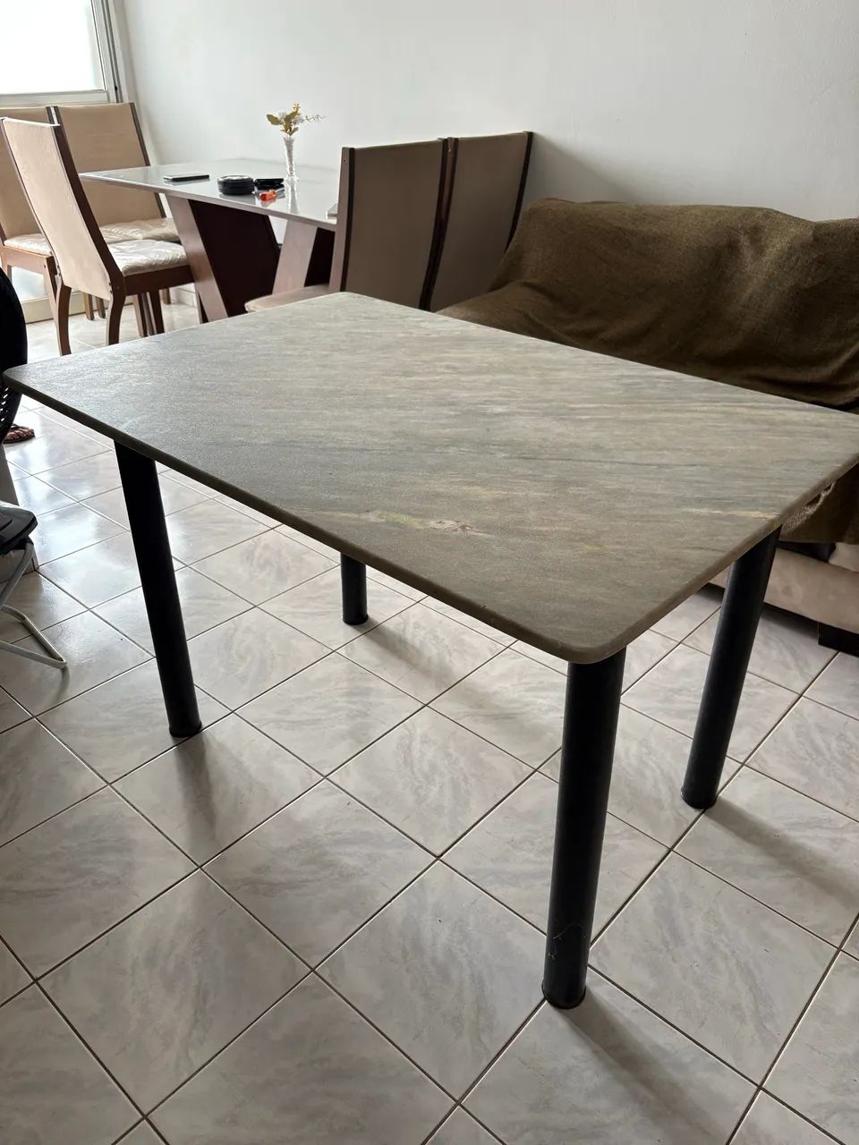 Mesa de Granito/Pedra Base de Metal - Barata pra Levar Hoje - Foto 5