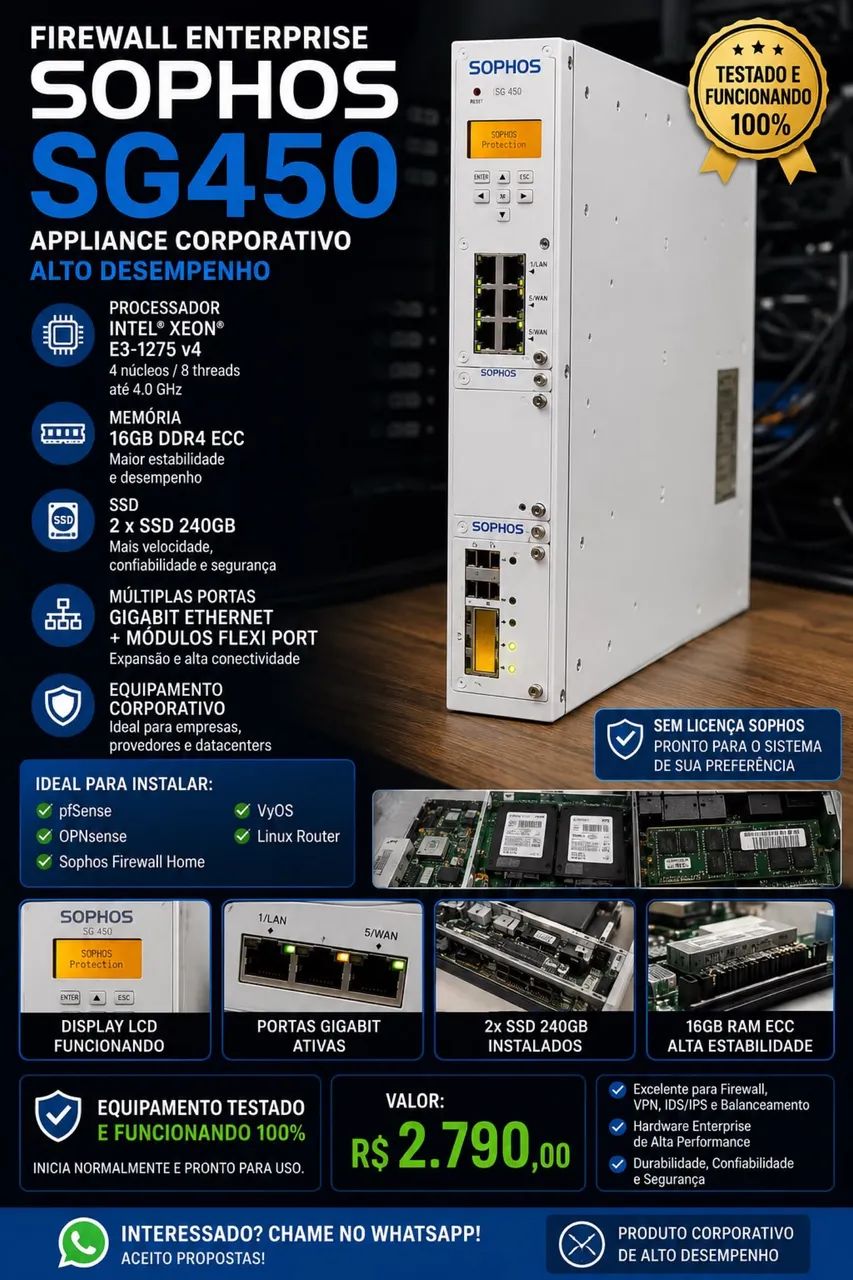 FIREWALL ENTERPRISE SOPHOS SG450