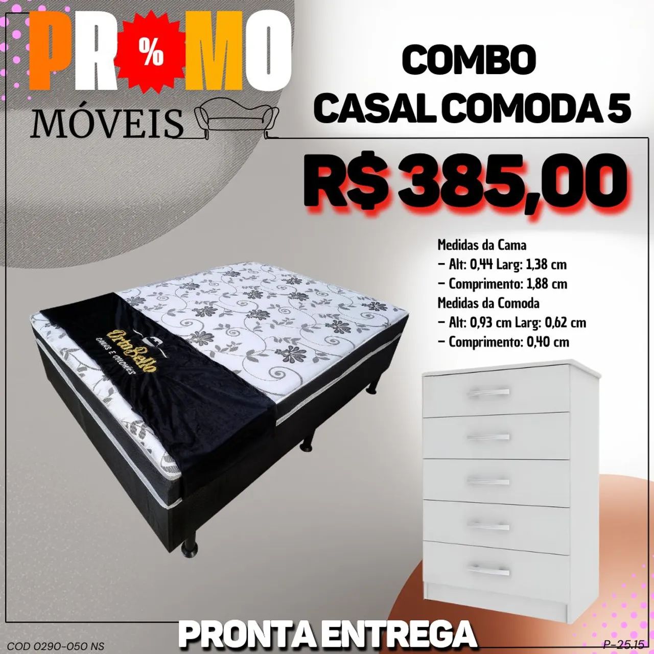 Cama box casal com cômoda - ENTREGA IMEDIATA  - Foto 2