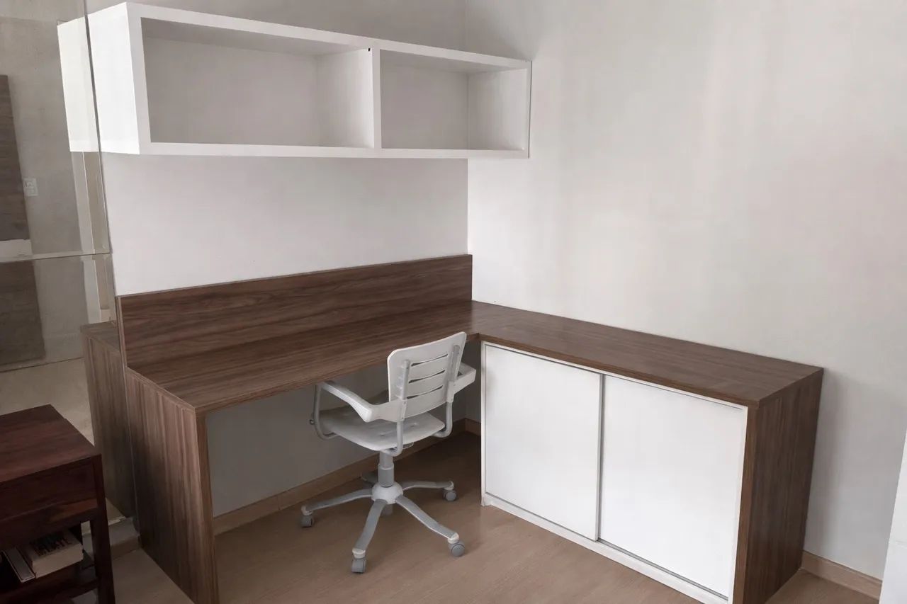 Mesa escritório + nicho marcenaria 