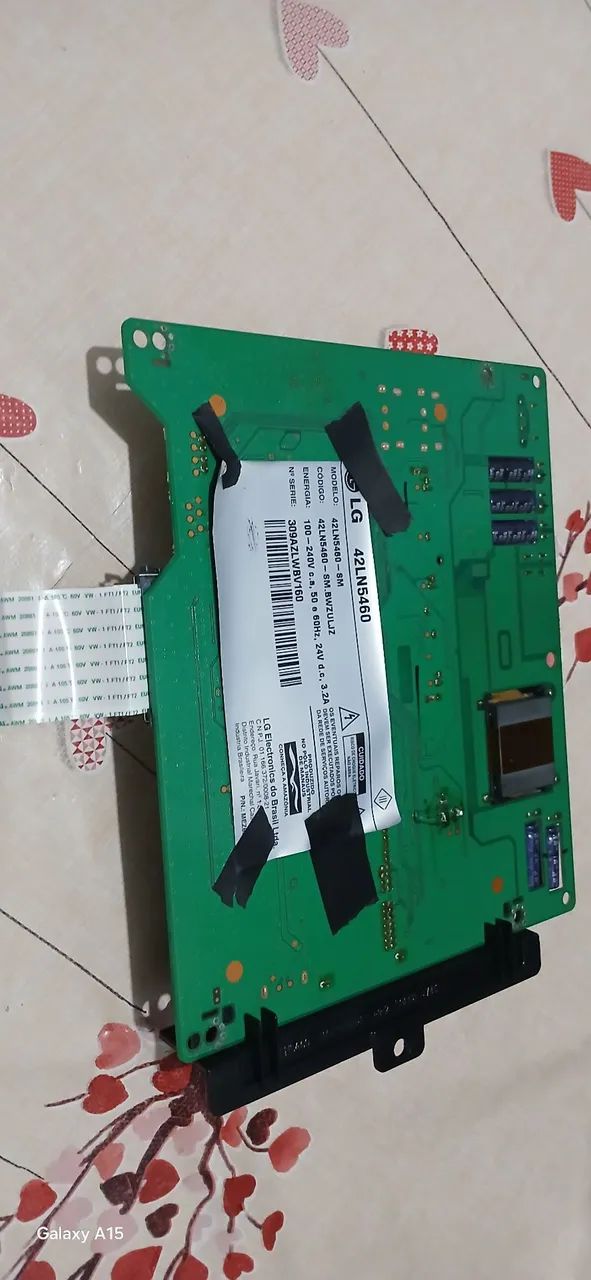 Placa principal tv 42ln5460 vai com led e fonte  - Foto 2