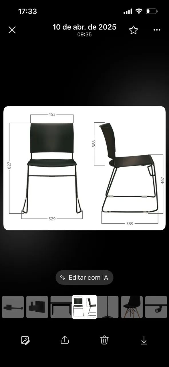 Cadeiras cor preto, marca Marelli